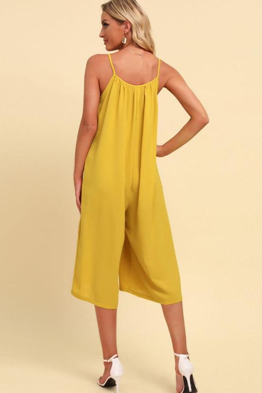 Spaghetti Strap Scoop Neck Jumpsuit  Jumpsuits & Rompers- Doll Fits