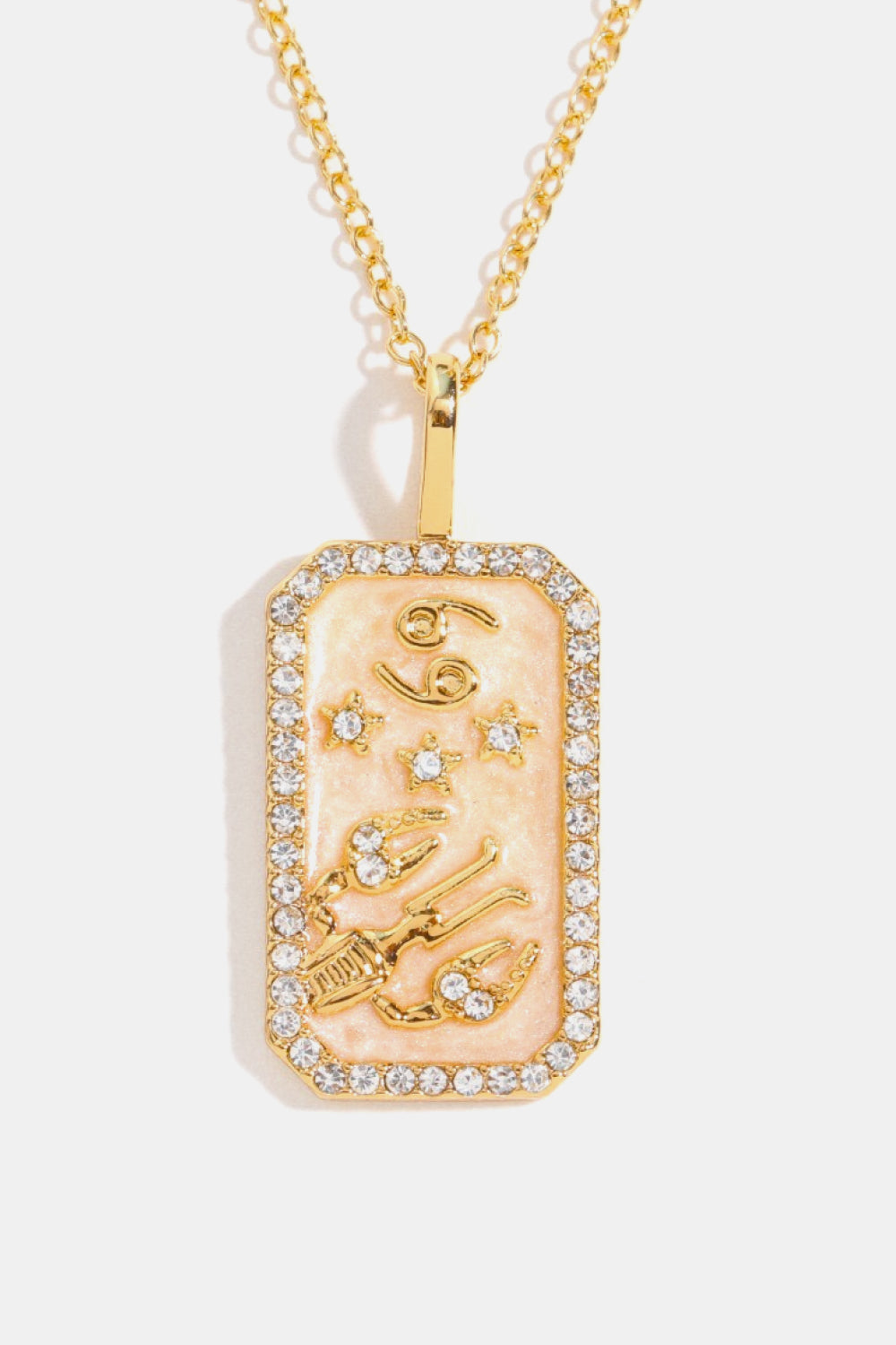 Rhinestone Constellation Pendant Copper Necklace  Necklaces- Doll Fits