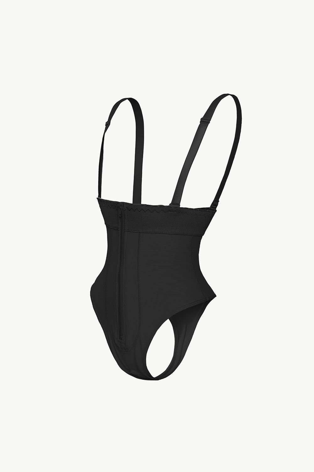 Full Size Adjustable Strap Zip-Up Shaping Bodysuit  Shapewear- Doll Fits