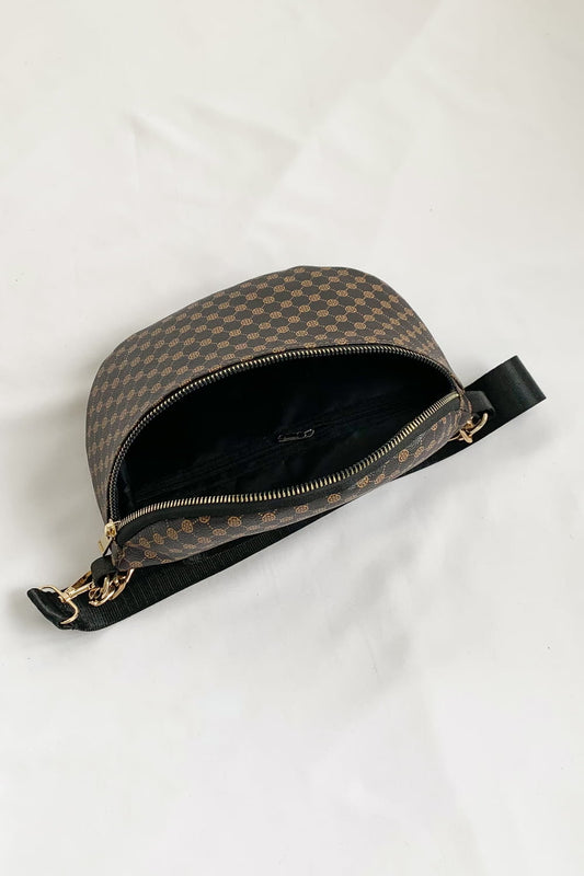 Printed PU Leather Sling Bag  - Doll Fits
