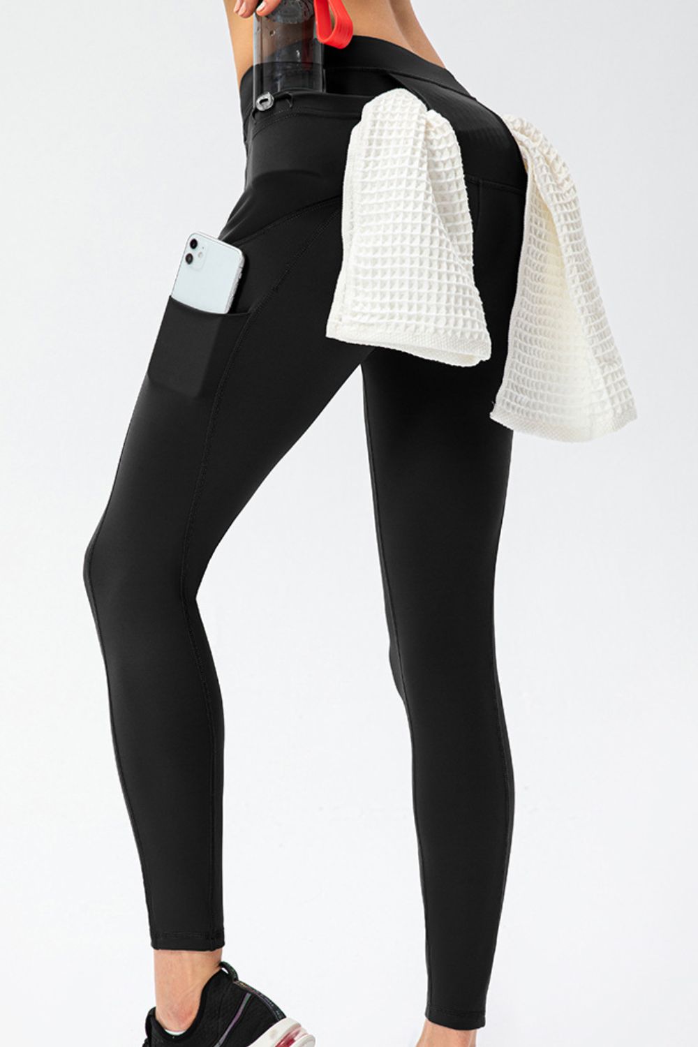 Full Size Slim Fit High Waist Long Sports Pants with Pockets  - Doll Fits