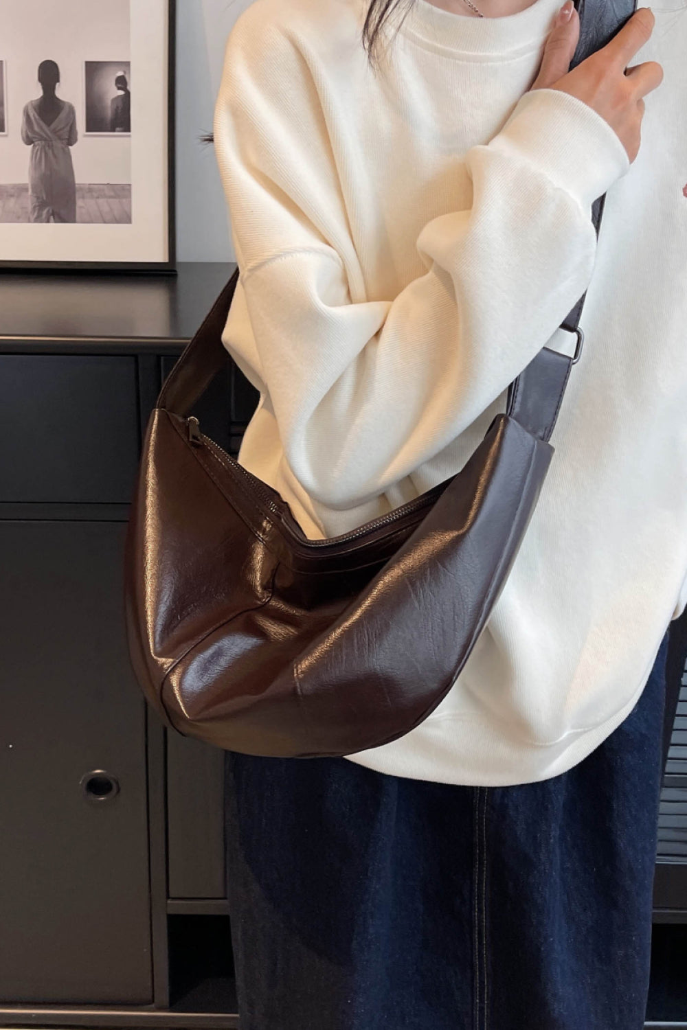 PU Leather Sling Bag  Handbags- Doll Fits