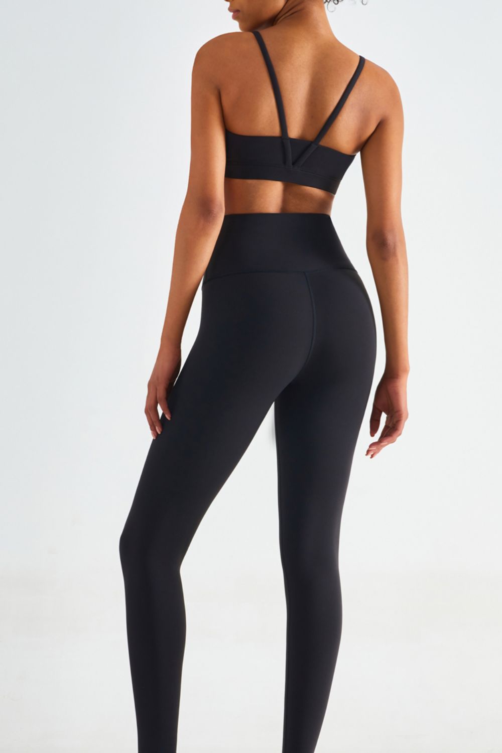 Spaghetti Strap Round Neck Sports Bra  - Doll Fits