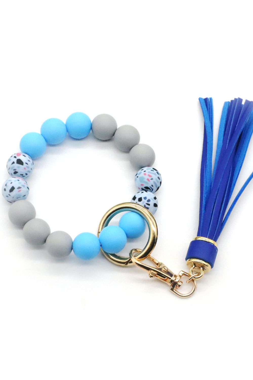 Assorted 2-Pack Multicolored Beaded Tassel Keychain  Keychains- Doll Fits