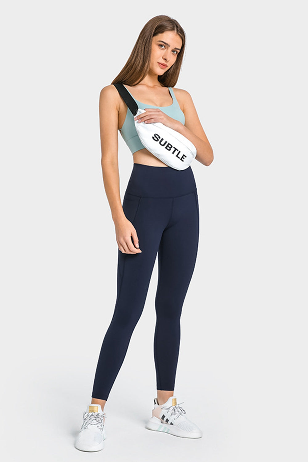 High Waist Ankle-Length Yoga Leggings with Pockets  Activewear- Doll Fits