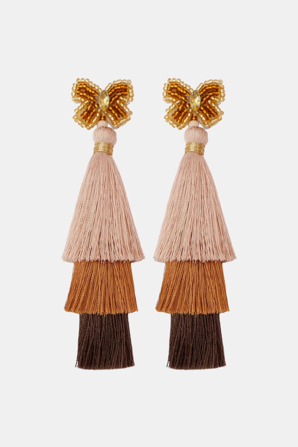 Triple-Layer Tassel Dangle Earrings  Earrings- Doll Fits