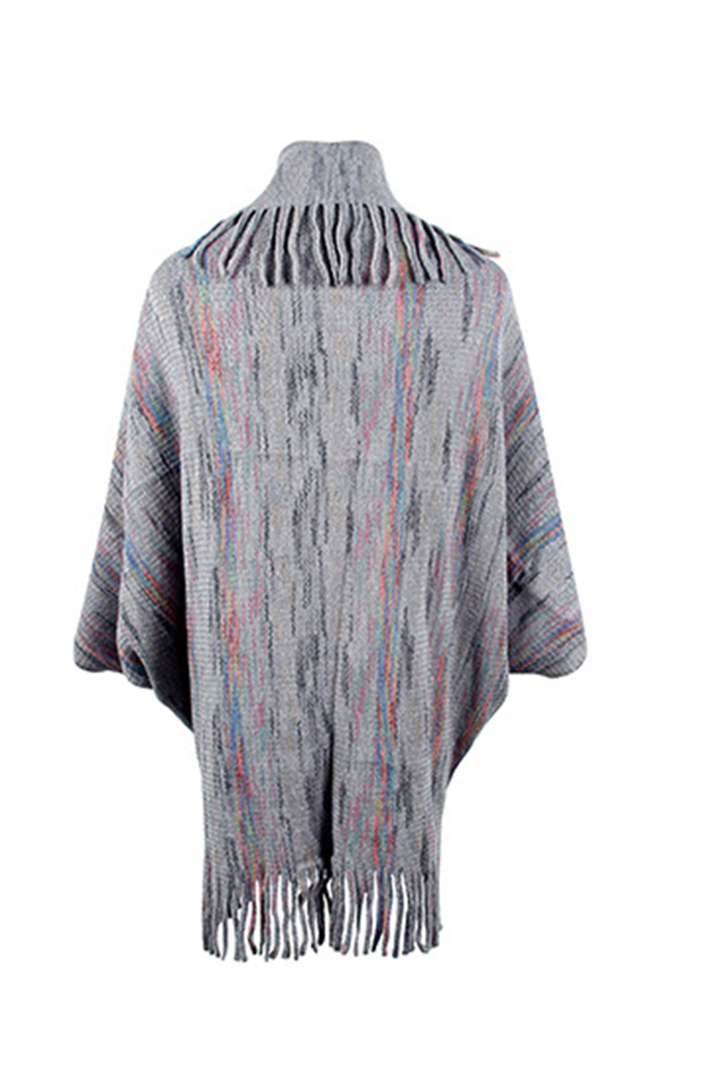 Fringe Detail Printed Poncho  - Doll Fits