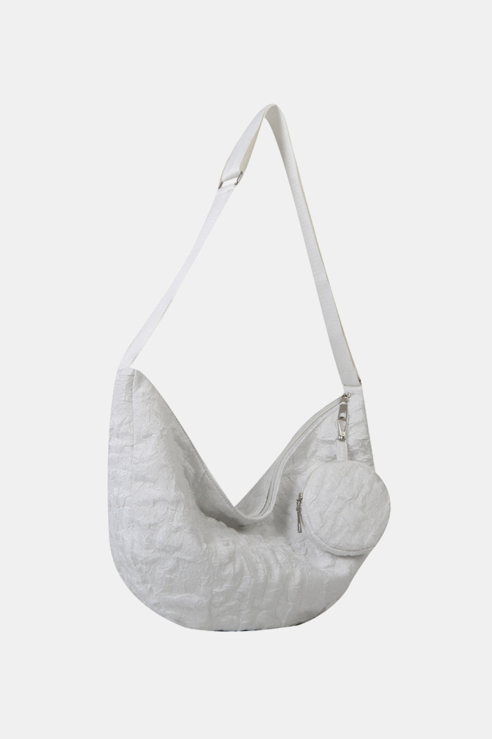 Textured Polyester Shoulder Bag  - Doll Fits