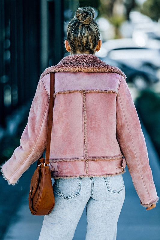 Plush Lining Suede Double-Breasted Jacket  Coats & Jackets- Doll Fits