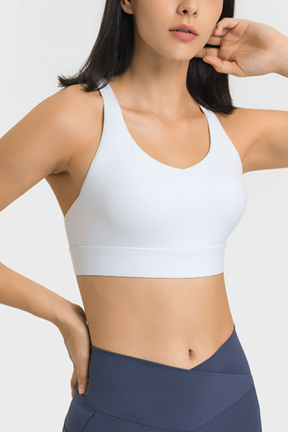 Breathable Crisscross Back Sports Bra  Activewear- Doll Fits
