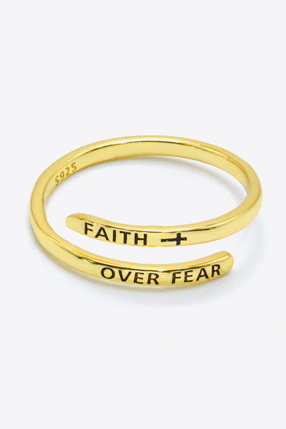 FAITH OVER FEAR Bypass Ring  Rings- Doll Fits