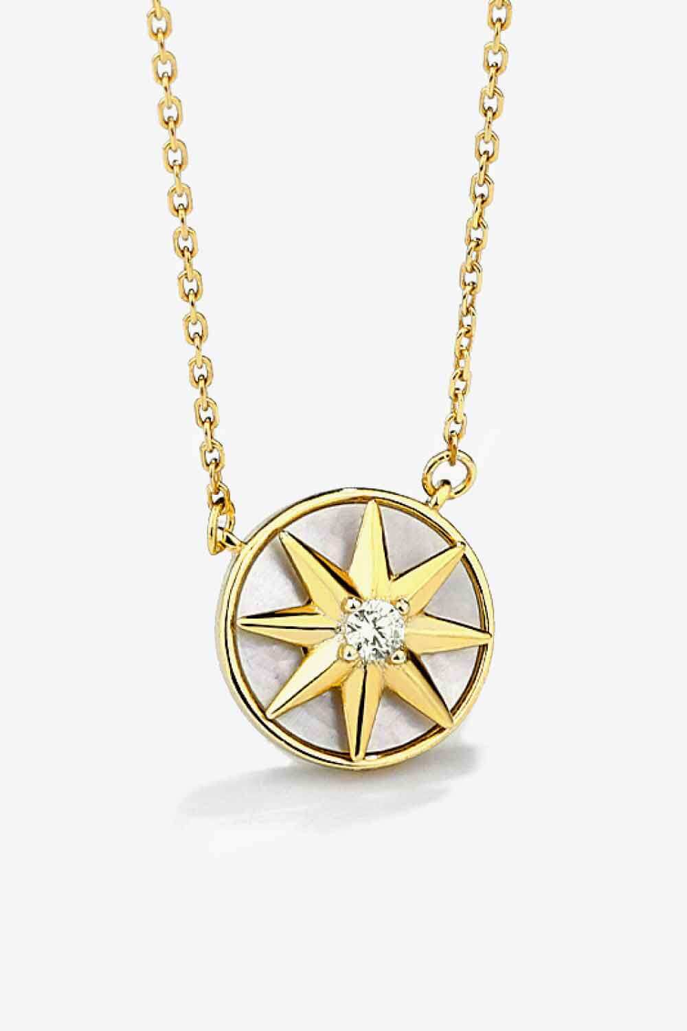 Cubic Zirconia Star Pendant Necklace  Necklaces- Doll Fits
