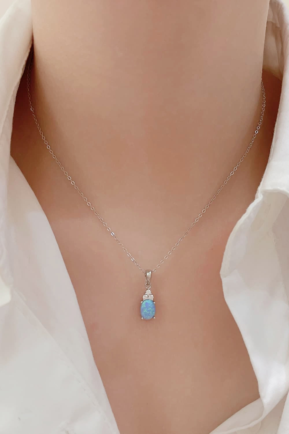 Find Your Center Opal Pendant Necklace  Necklaces- Doll Fits