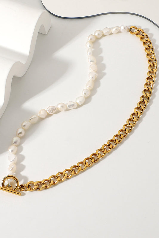 Dream Life Pearl Chunky Chain Necklace  Necklaces- Doll Fits