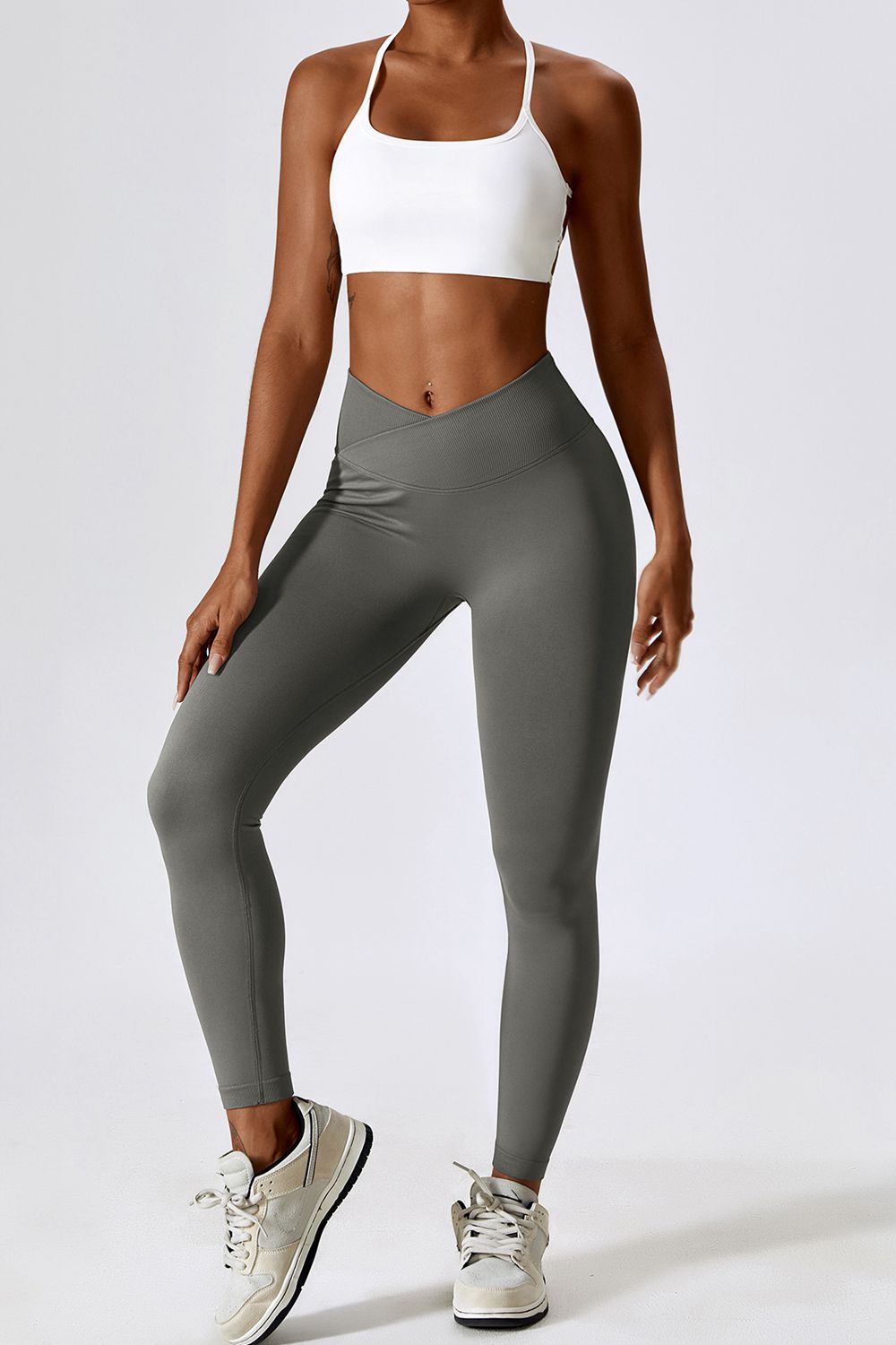 Slim Fit Wide Waistband Sports Leggings  - Doll Fits