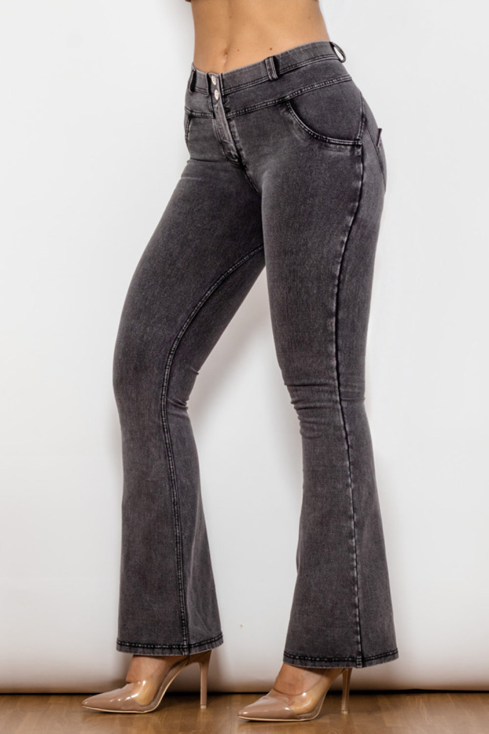 Two-Button Flare Jeans  Pants- Doll Fits