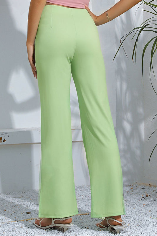 Slit High-Rise Flare Pants  Pants- Doll Fits