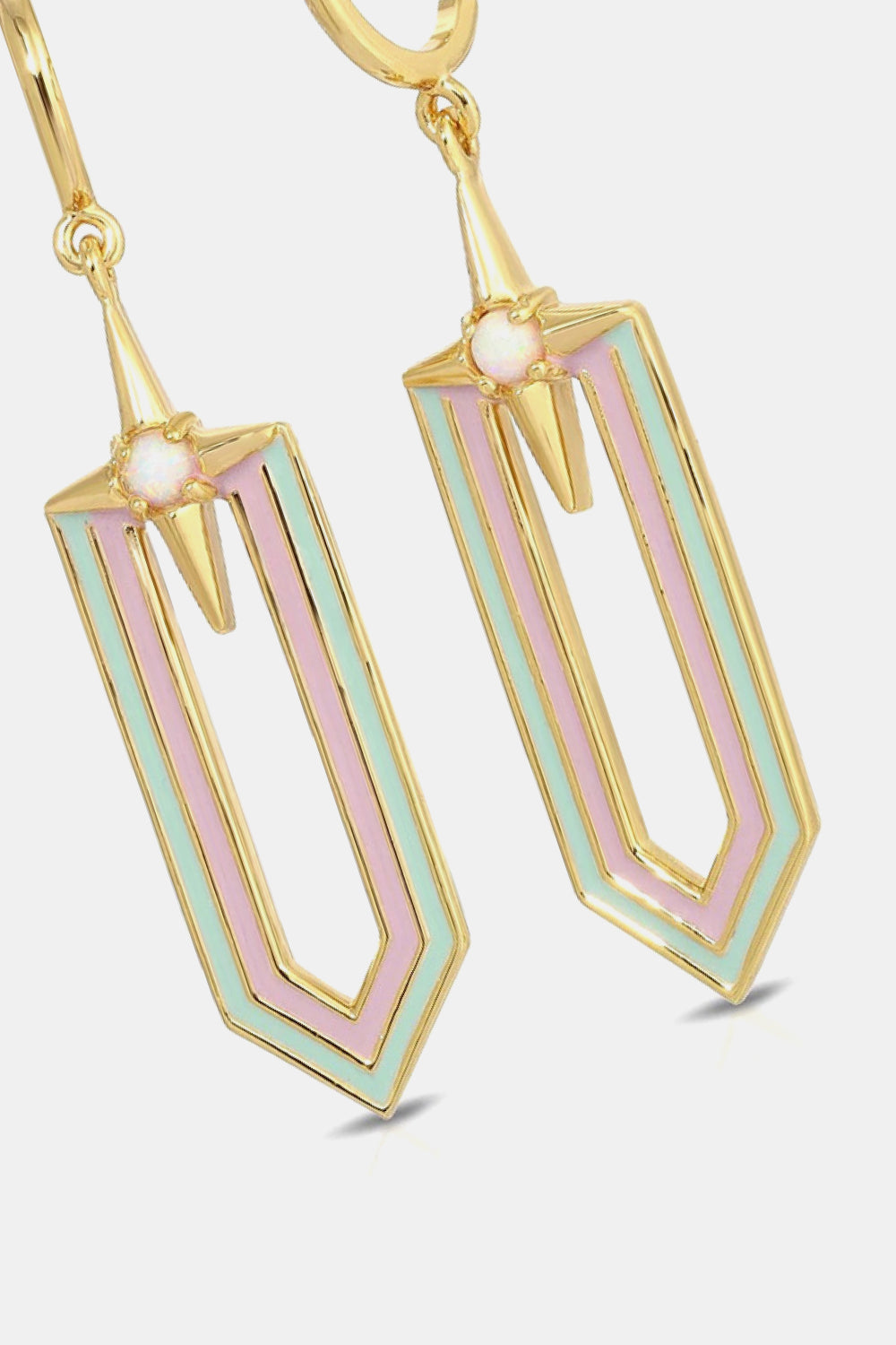 Copper C-Hoop Drop Earrings  Earrings- Doll Fits