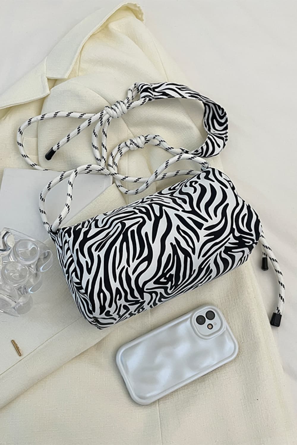 Animal Print Nylon Handbag  Handbags- Doll Fits