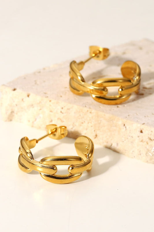 Stainless Steel C-Hoop Earrings  Earrings- Doll Fits