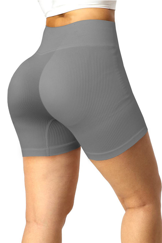 Drawstring Ribbed Sports Shorts  - Doll Fits