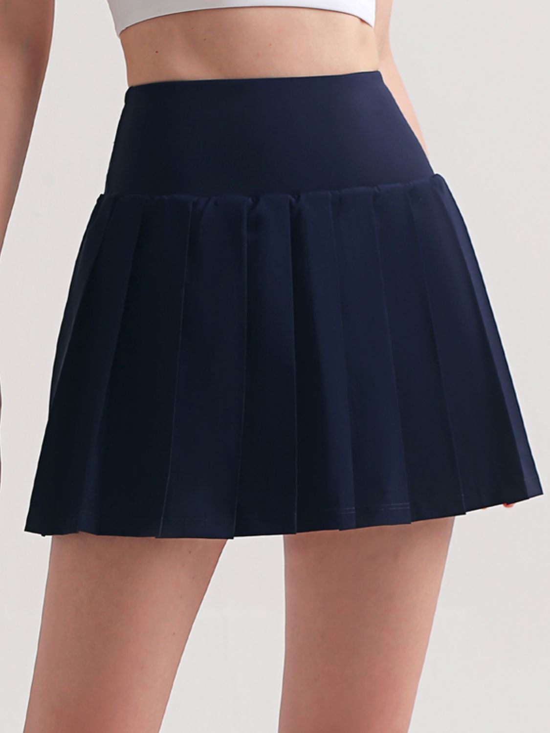 Pleated Elastic Waistband Sports Skirt  Activewear- Doll Fits