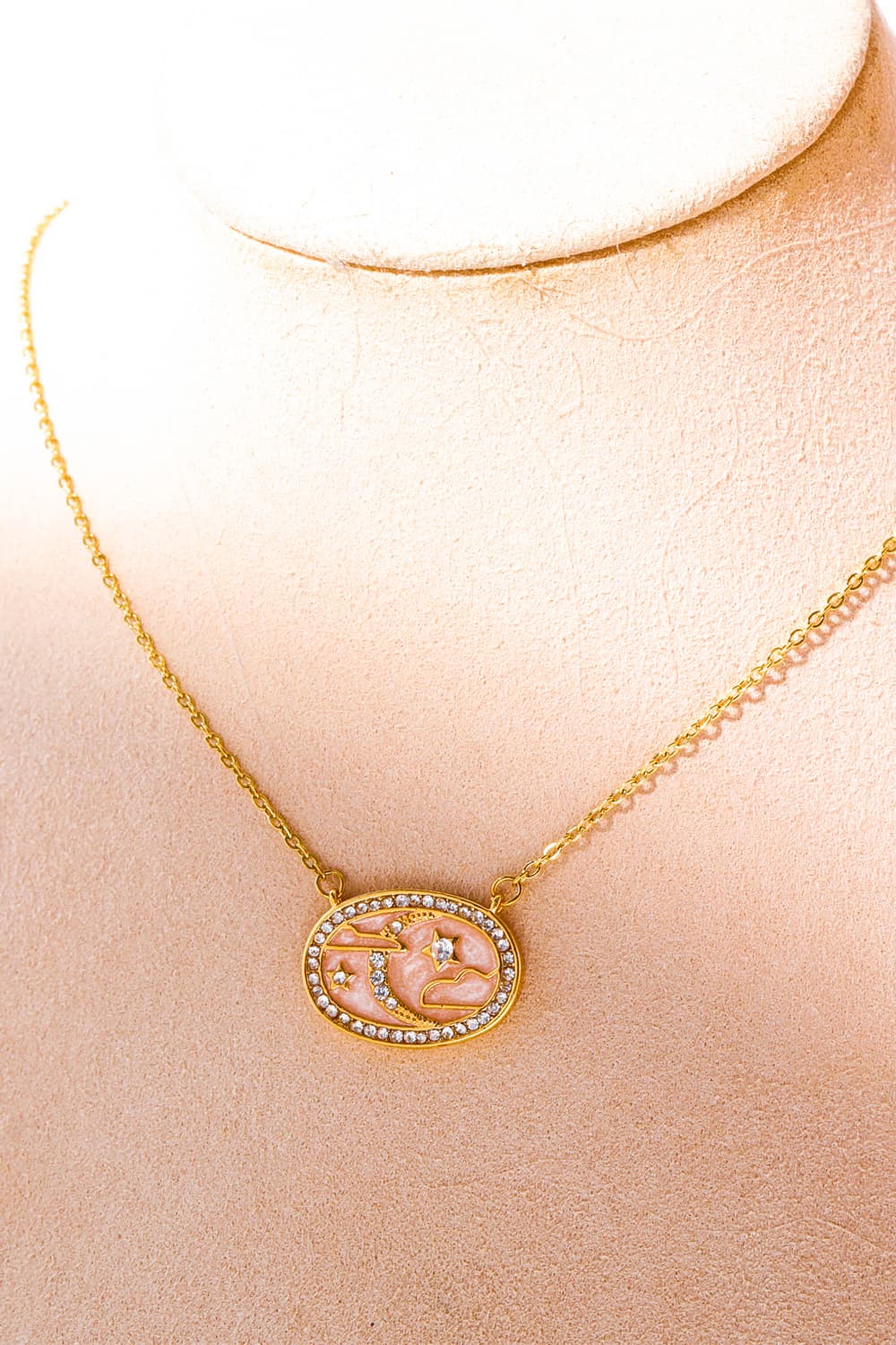 Stars in the Plate Pendant Copper Necklace  Necklaces- Doll Fits