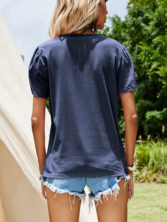 Petal Sleeve Round Neck Top  Shirts & Tops- Doll Fits