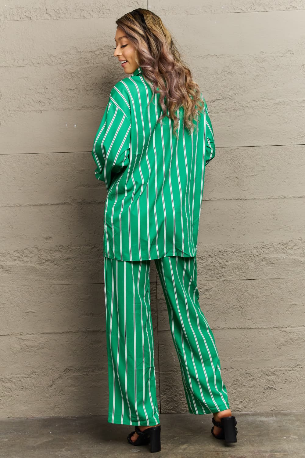 Striped Shirt and Pants Set  - Doll Fits