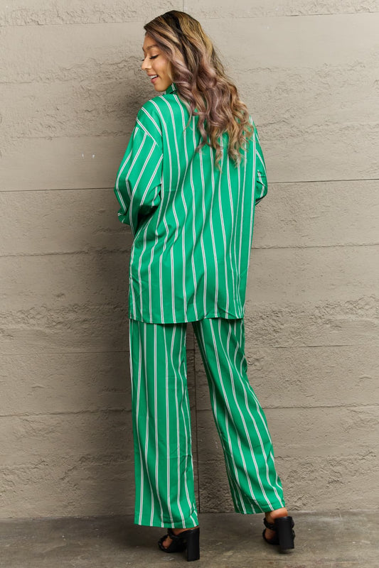 Striped Shirt and Pants Set  - Doll Fits