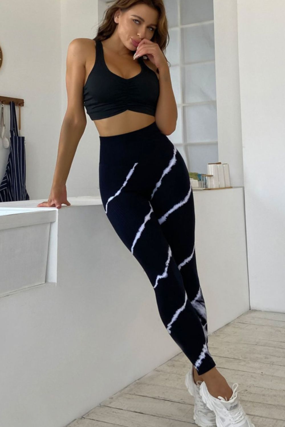 Slim Fit High Waist Long Active Pants  - Doll Fits