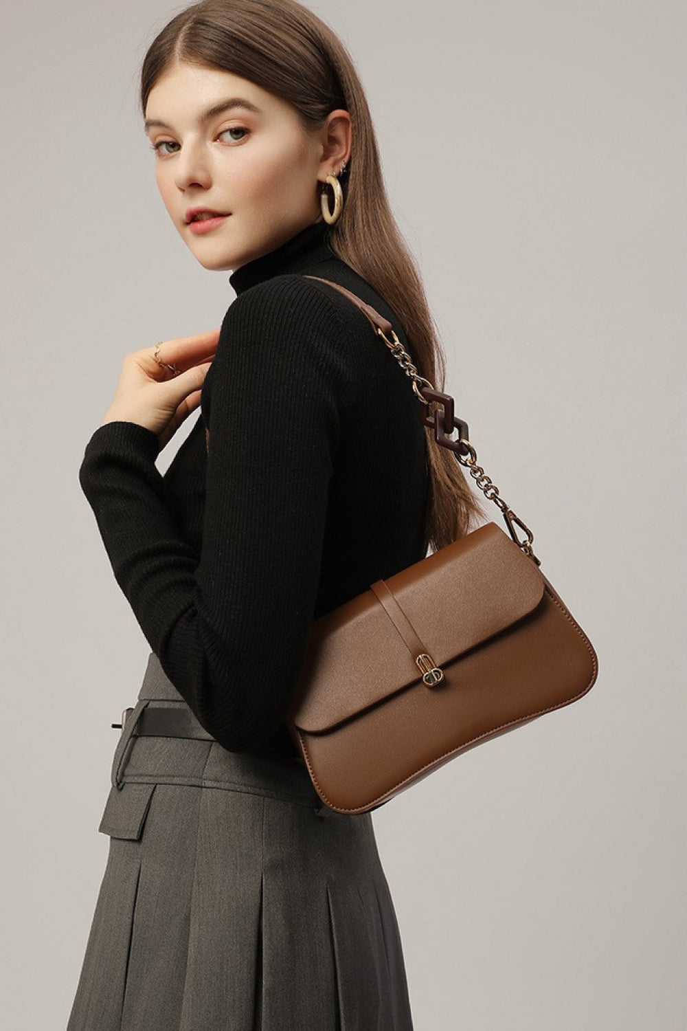 PU Leather Shoulder Bag  Handbags- Doll Fits