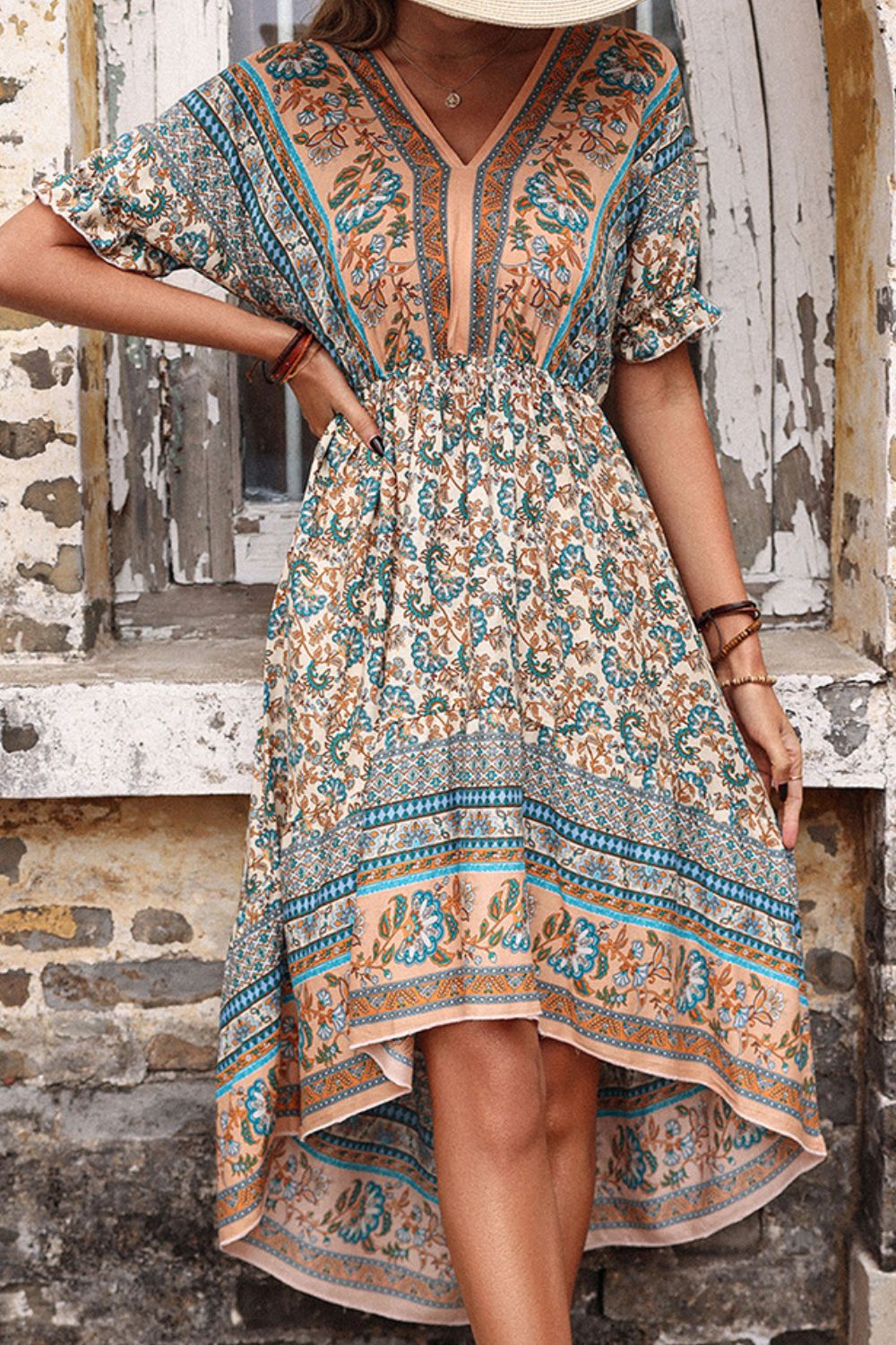 Bohemian High-Low Open Back Dress  Dresses- Doll Fits