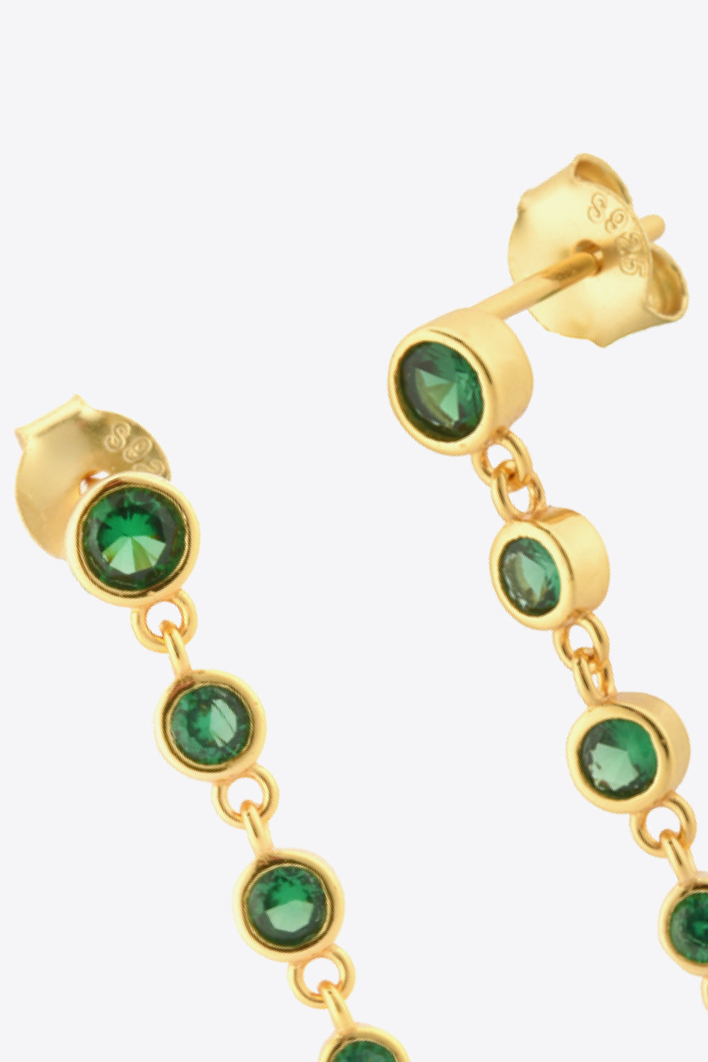 Inlaid Zircon 925 Sterling Silver Earrings  Earrings- Doll Fits