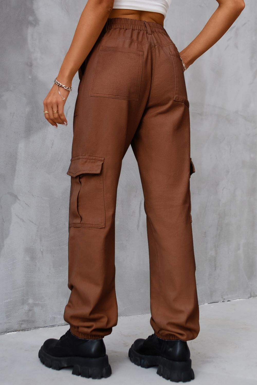Buttoned High Waist Jeans with Pockets  - Doll Fits