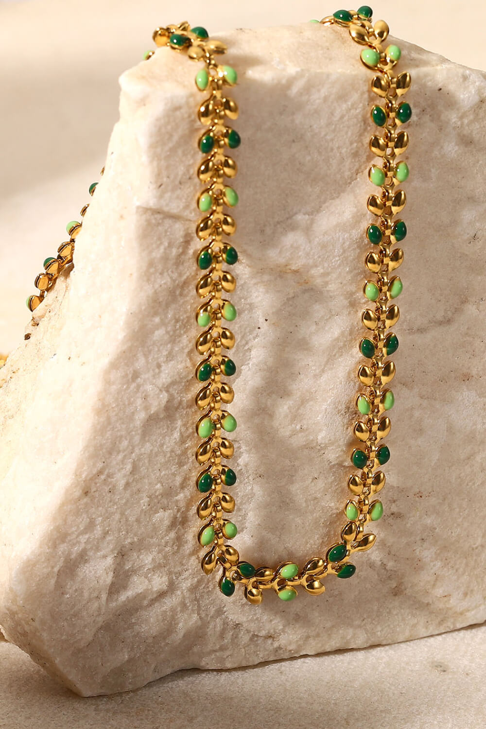 Leaf Chain Lobster Clasp Necklace  Necklaces- Doll Fits