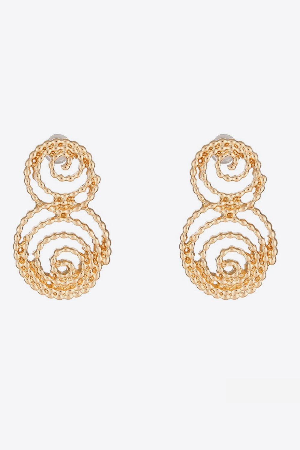 18K Gold-Plated Alloy Spiral Earrings  Earrings- Doll Fits