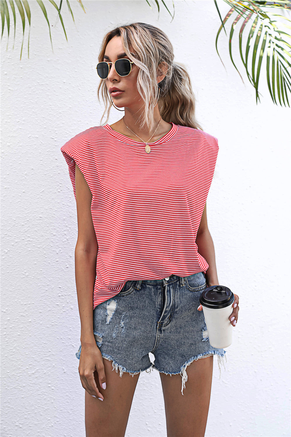 Round Neck Cap Sleeve Tee  - Doll Fits