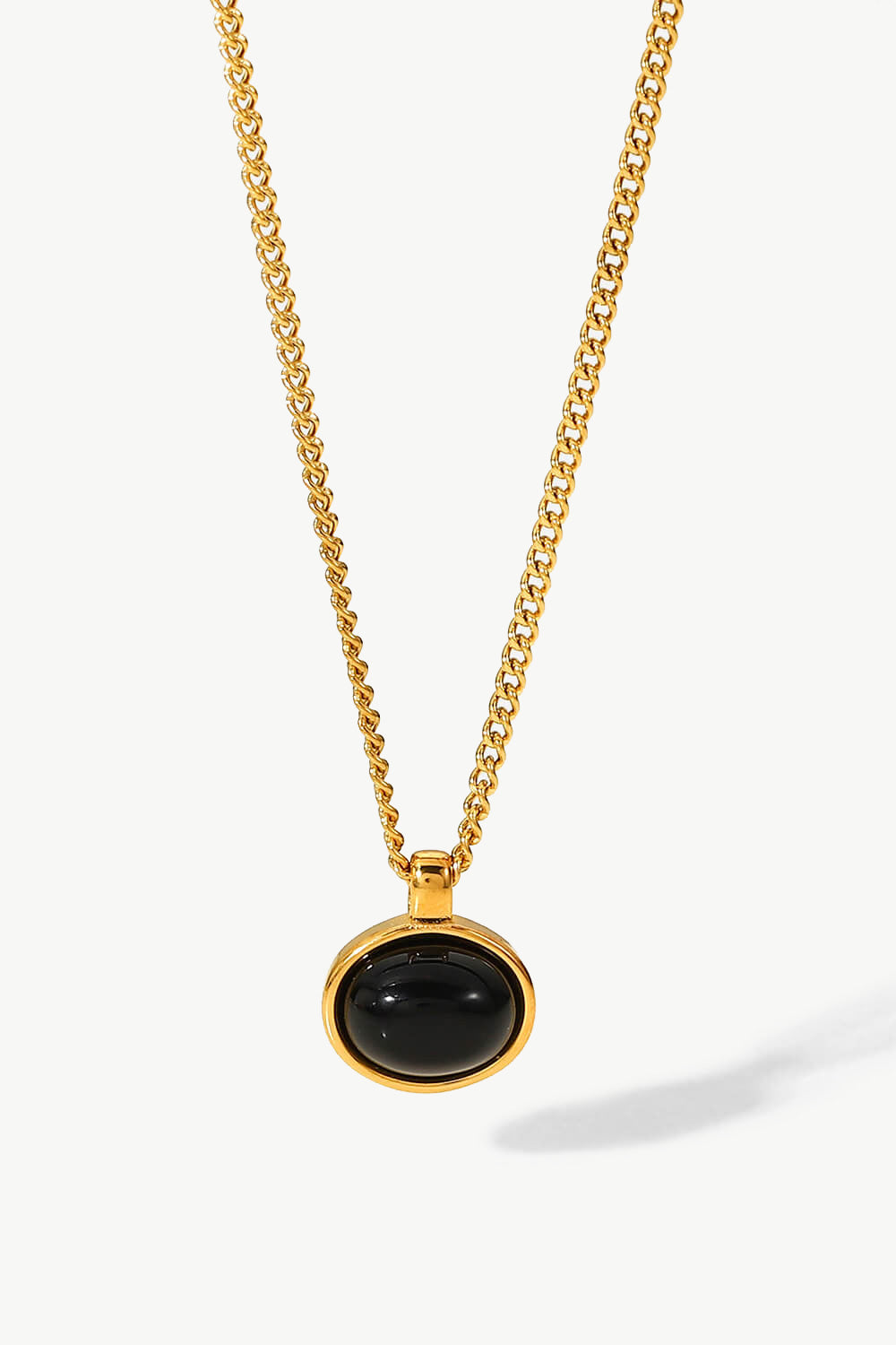 Natural Stone Geometric Pendant Necklace  Necklaces- Doll Fits