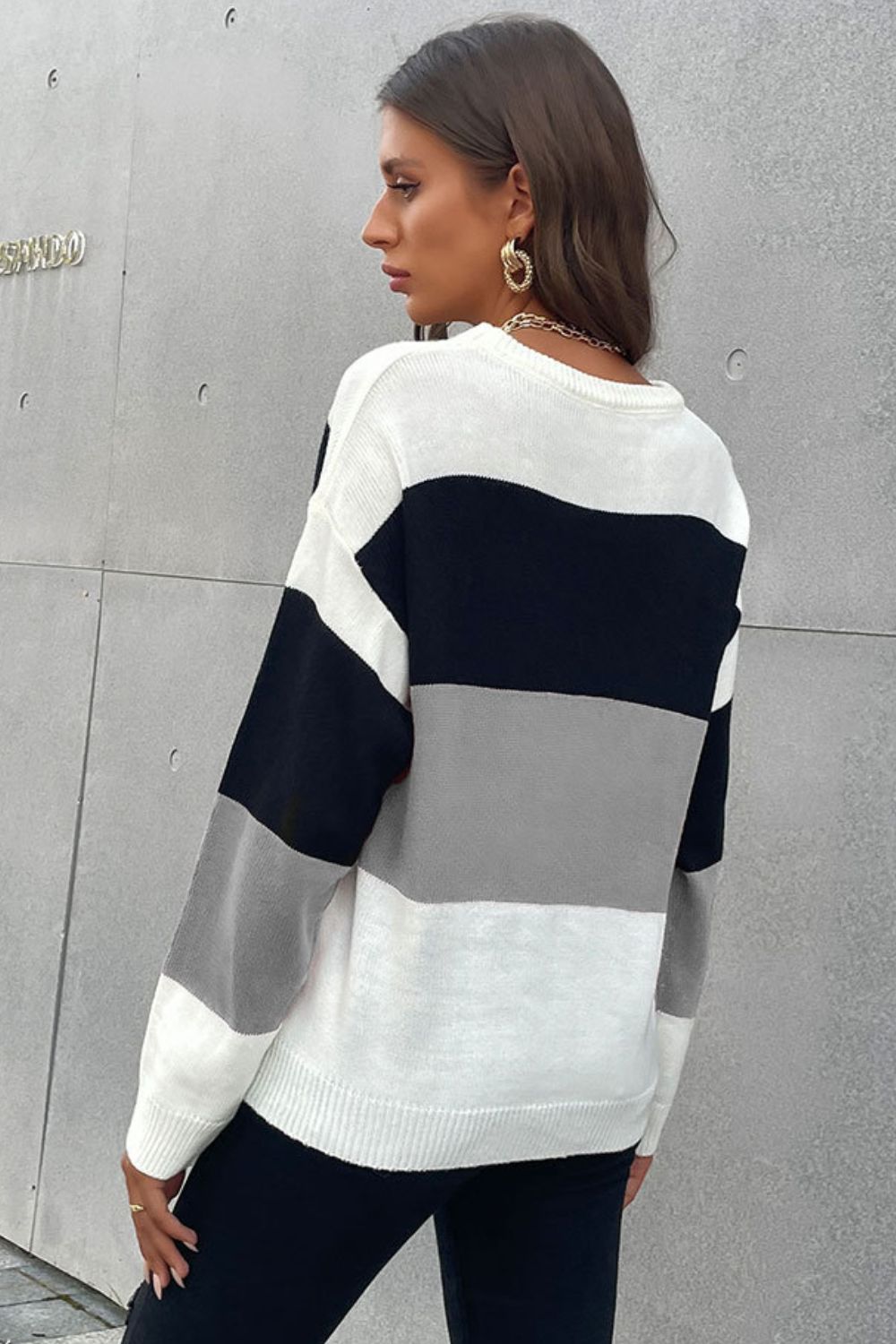 Longing For Fall Color Block Sweater  Shirts & Tops- Doll Fits