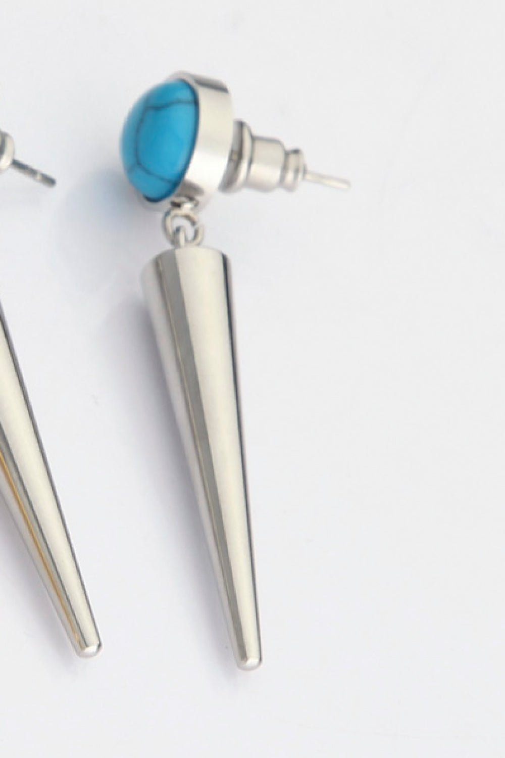 18K Stainless Steel Turquoise Drop Earrings  Earrings- Doll Fits