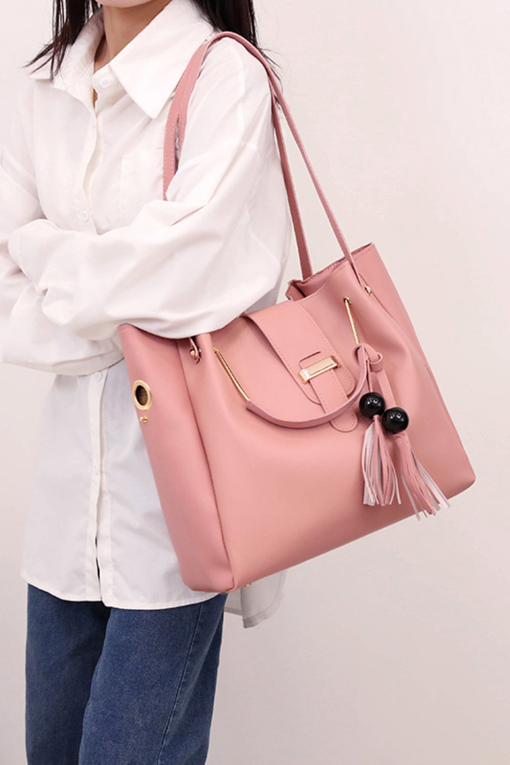 2-Piece PU Leather Bag Set  - Doll Fits