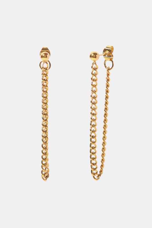 Stainless Steel Chain Earrings  Earrings- Doll Fits