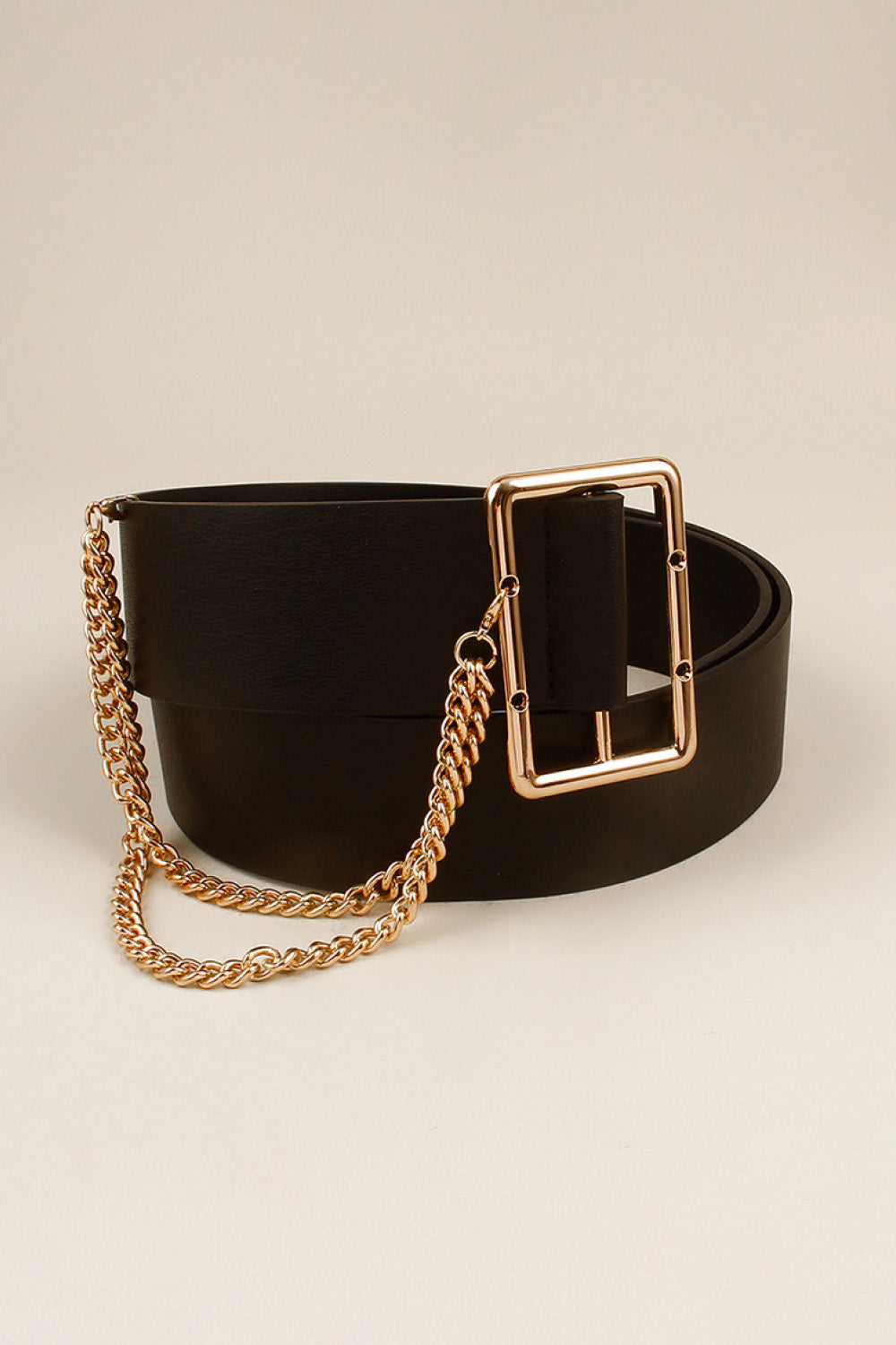 PU Leather Wide Belt with Chain  Belts- Doll Fits