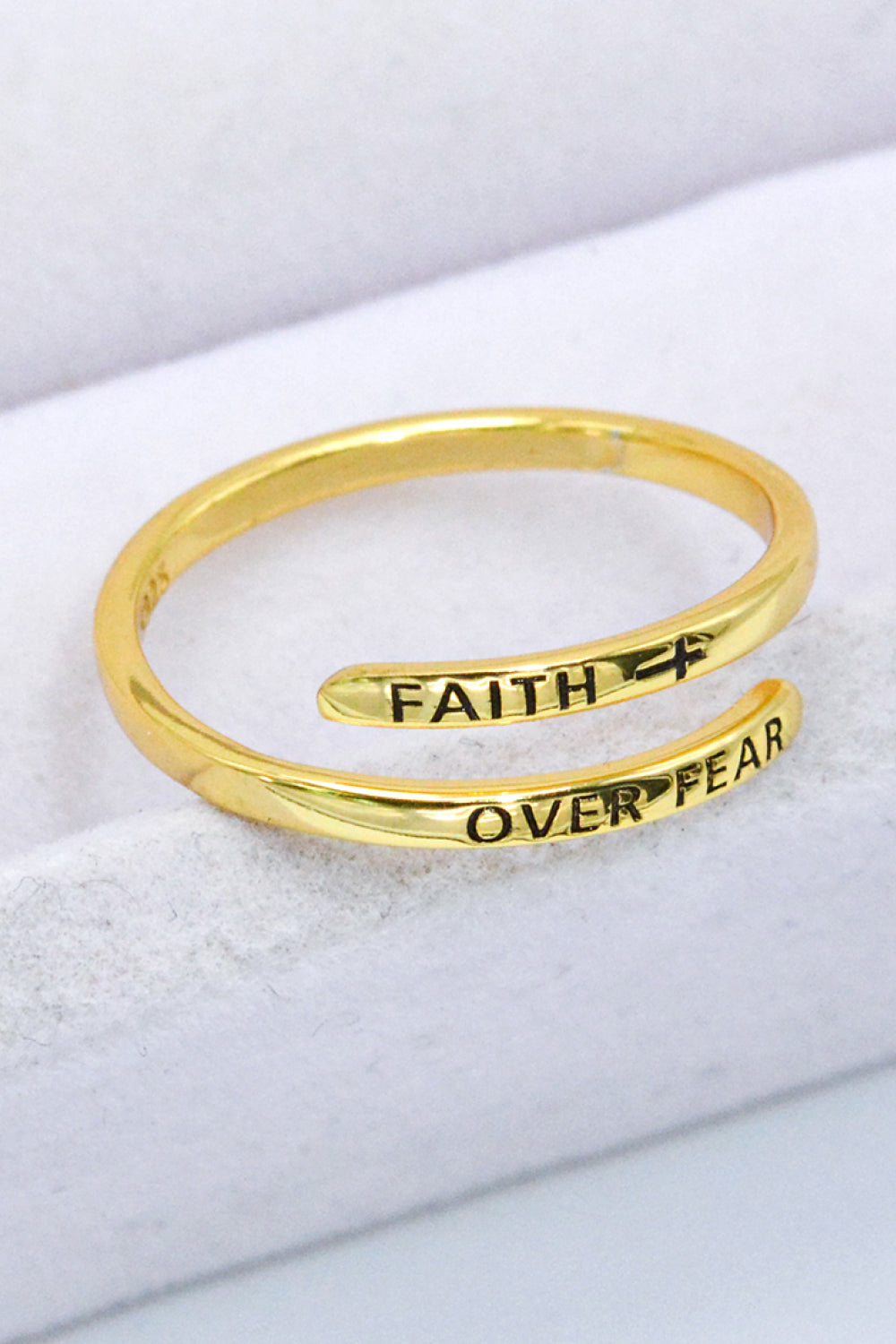 FAITH OVER FEAR Bypass Ring  Rings- Doll Fits