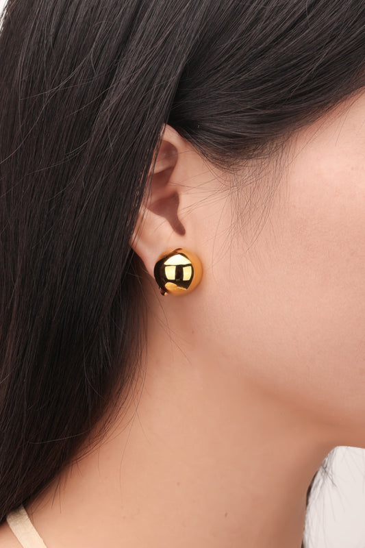 18K Gold Plated Ball Stud Earrings  Earrings- Doll Fits