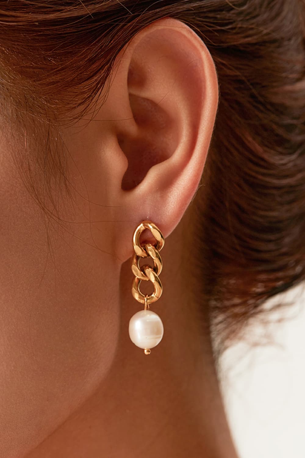 Stainless Steel Pearl Earrings  Earrings- Doll Fits