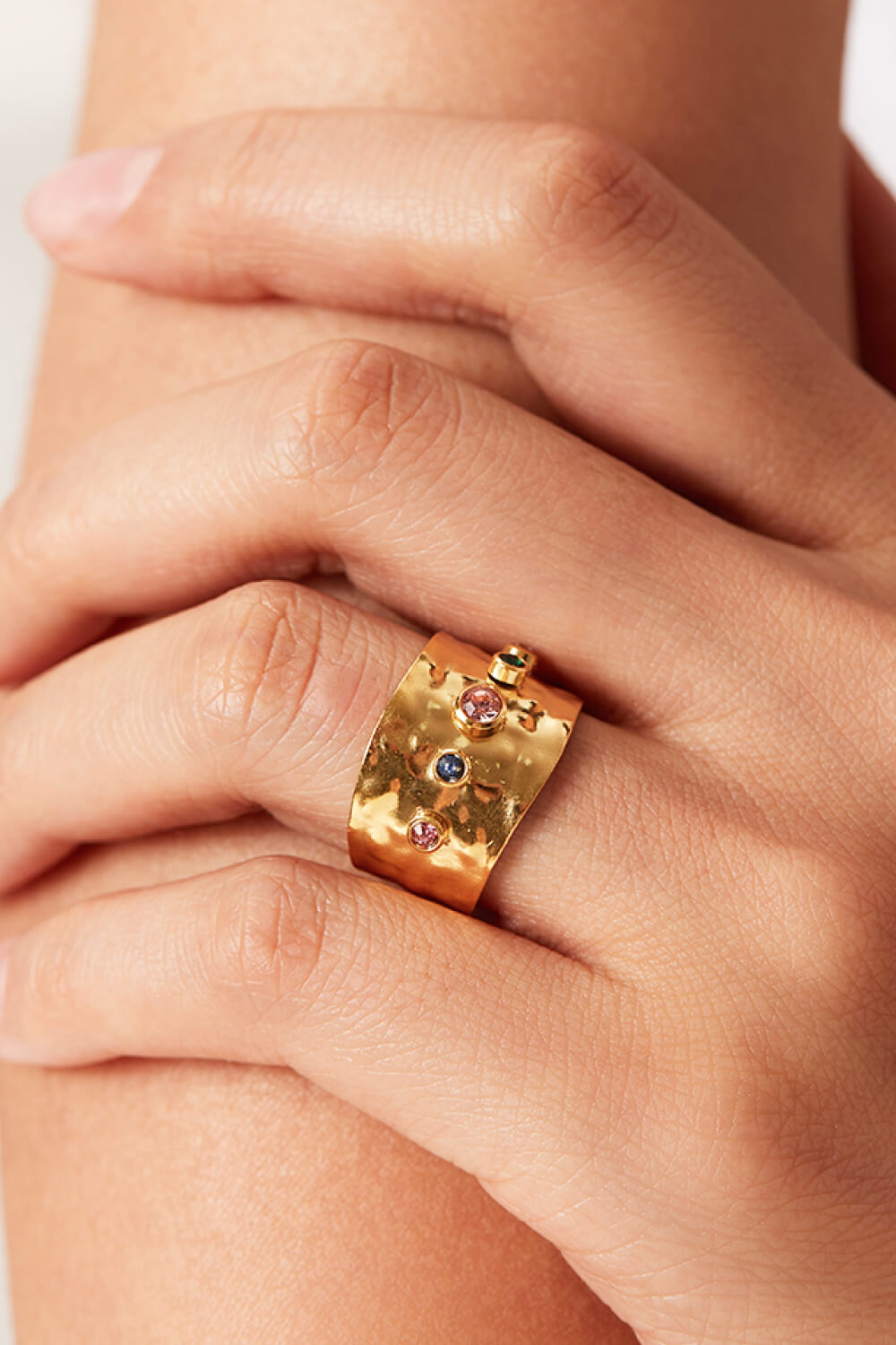 18K Gold-Plated Zircon Ring  Rings- Doll Fits