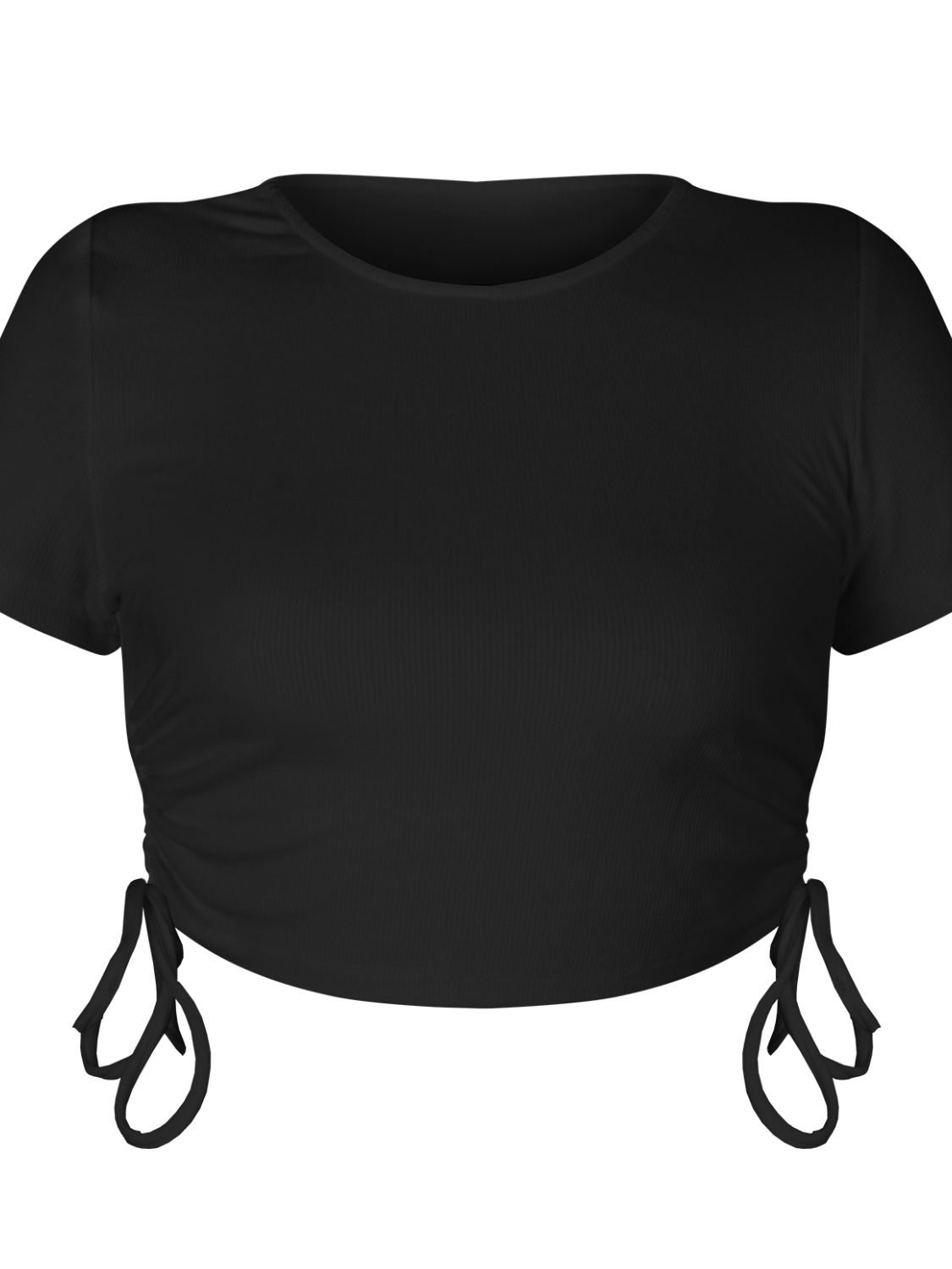Round Neck Short Sleeve Drawstring Tee  Shirts & Tops- Doll Fits