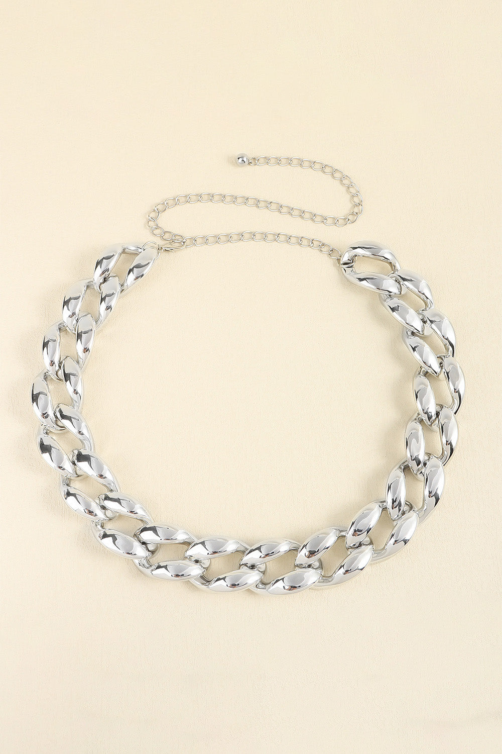 1.2" Width Acrylic Curb Chain Belt  Belts- Doll Fits